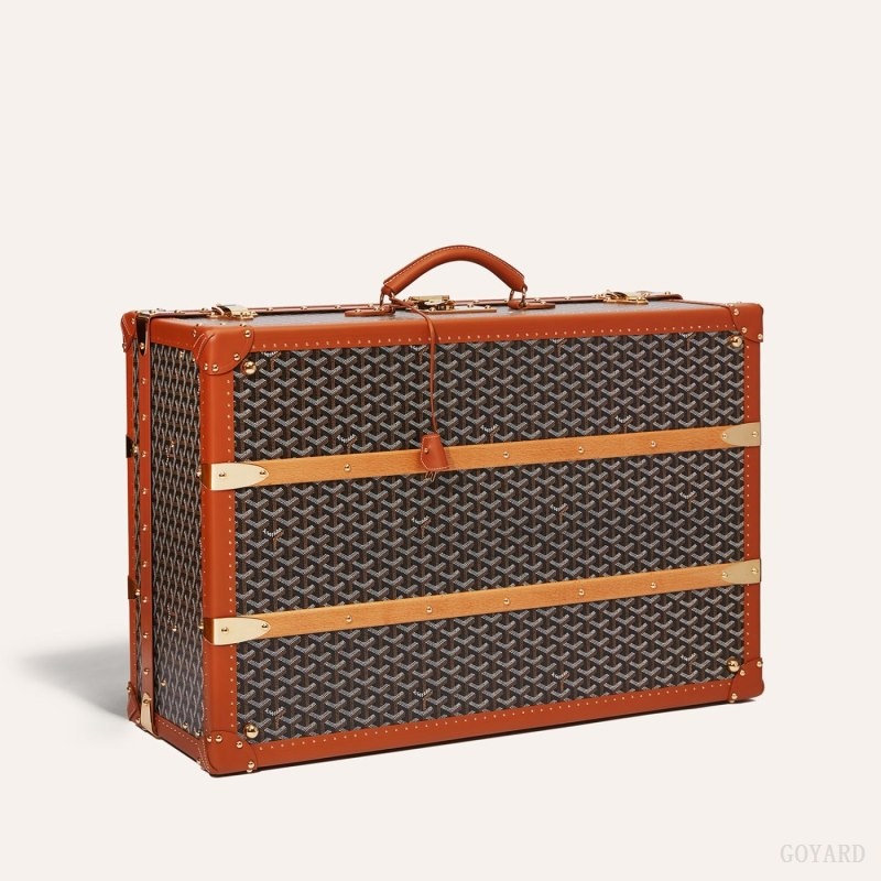 Goyard PALACE 70 SUITCASE Black / Brown | TUWN7902