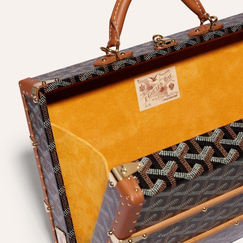 Goyard PALACE MM TRUNK BAG Black / Brown | RKSN8499