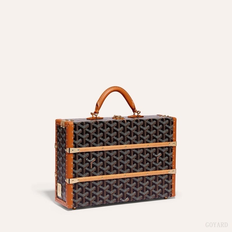 Goyard PALACE MM TRUNK BAG Black / Brown | RKSN8499