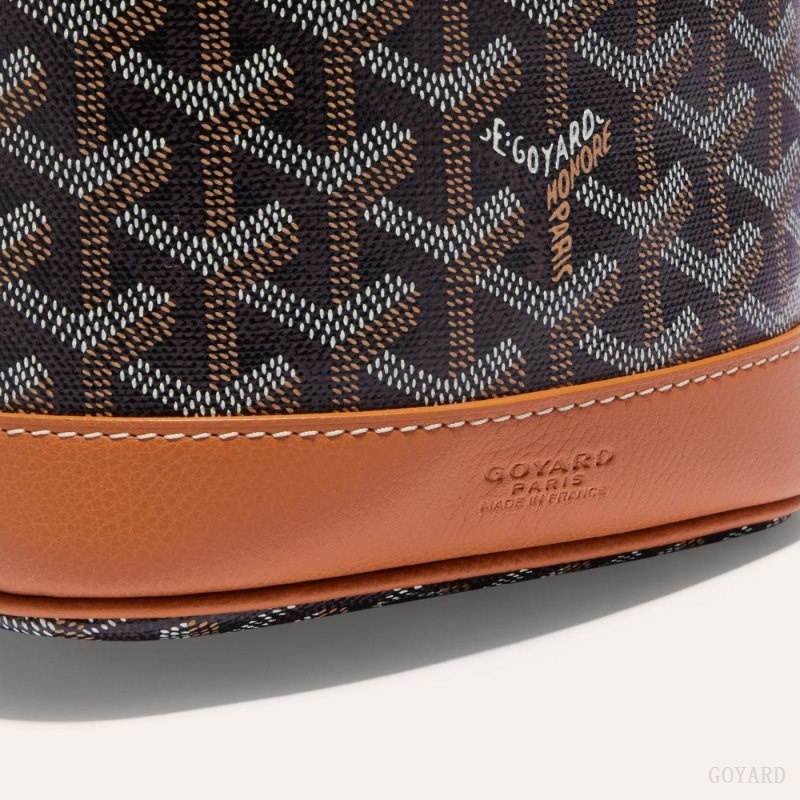 Goyard PETIT FLOT BUCKET BAG Black / Brown | HNPP8116