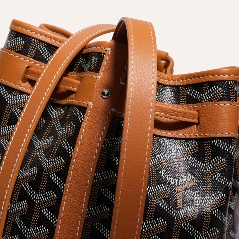 Goyard PETIT FLOT BUCKET BAG Black / Brown | HNPP8116