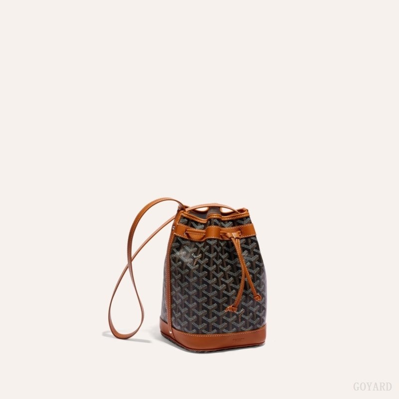 Goyard PETIT FLOT BUCKET BAG Black / Brown | HNPP8116