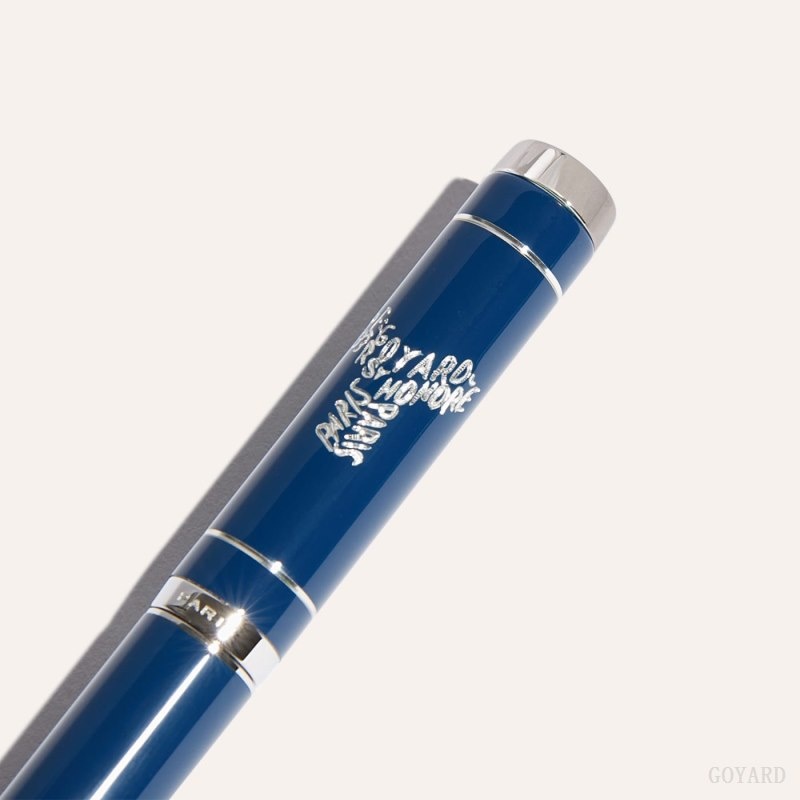 Goyard Rollerball Travel Pen Navy Blue | WPYF3764