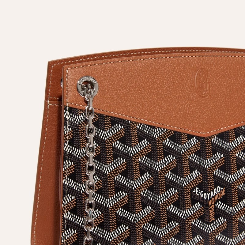 Goyard Rouette Structuré Mini Bag Black / Brown | EKKC4143