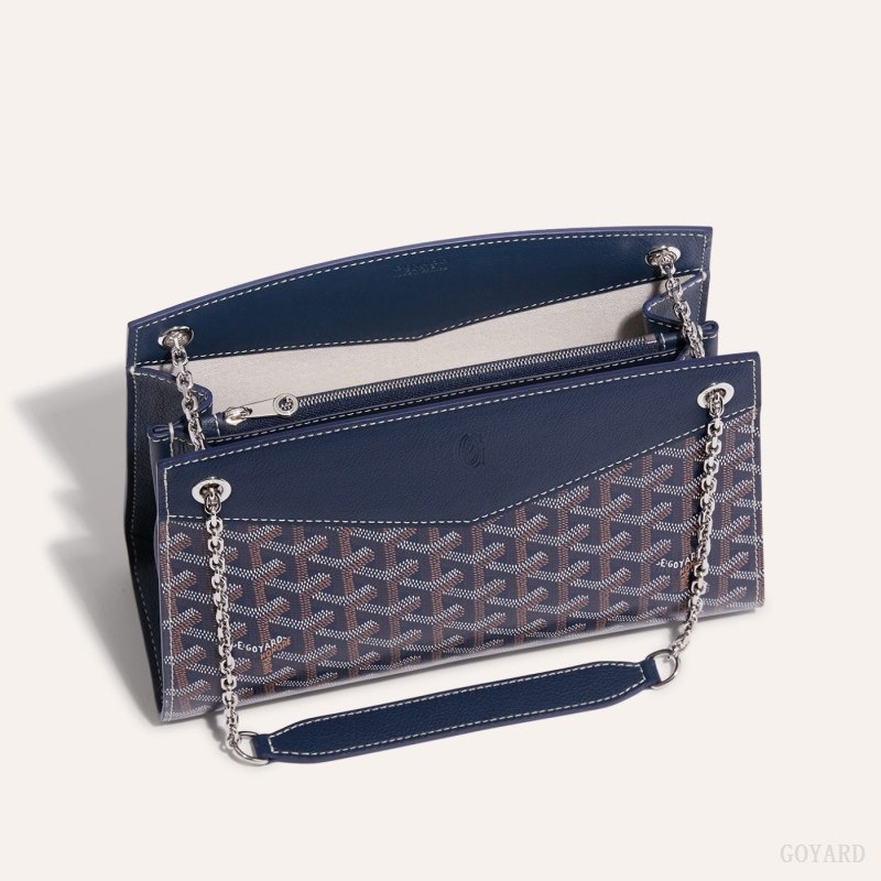 Goyard Rouette Structuré PM Bag Navy Blue | NSJL3251