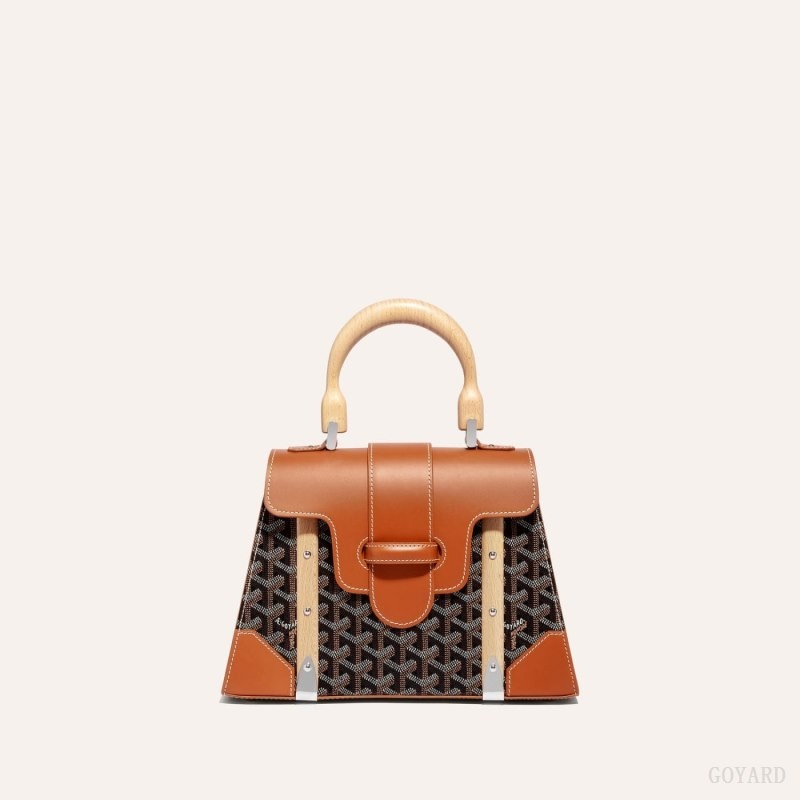 Goyard SAÏGON PM BAG Black / Brown | CDTO1491