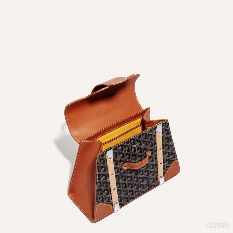 Goyard SAÏGON PM BAG Black / Brown | CDTO1491