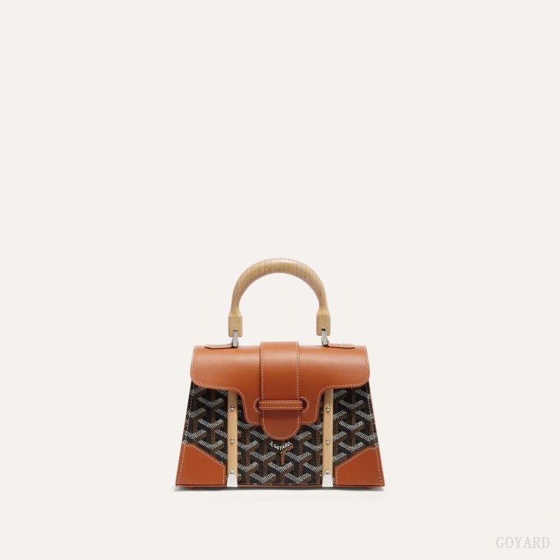 Goyard SAÏGON STRUCTURE MINI BAG Black / Brown | IOOJ0791