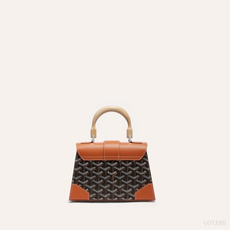 Goyard SAÏGON STRUCTURE MINI BAG Black / Brown | IOOJ0791