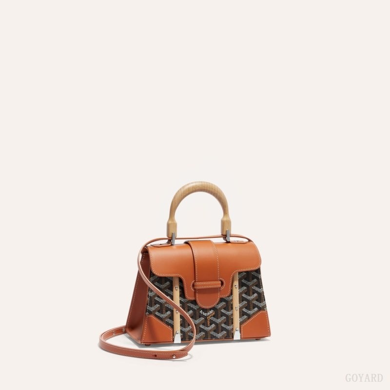 Goyard SAÏGON STRUCTURE MINI BAG Black / Brown | IOOJ0791