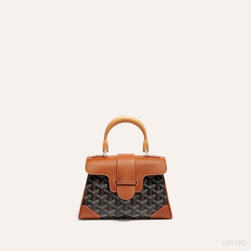 Goyard SAIGON SOUPLE MINI BAG Black / Brown | GYRN8229