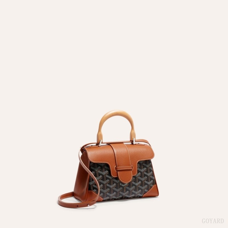 Goyard SAIGON SOUPLE MINI BAG Black / Brown | GYRN8229