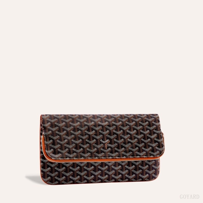 Goyard SAINTE-MARIE CLUTCH Black / Brown | KZHL4571