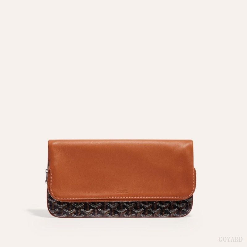 Goyard SAINTE-MARIE CLUTCH Black / Brown | KZHL4571