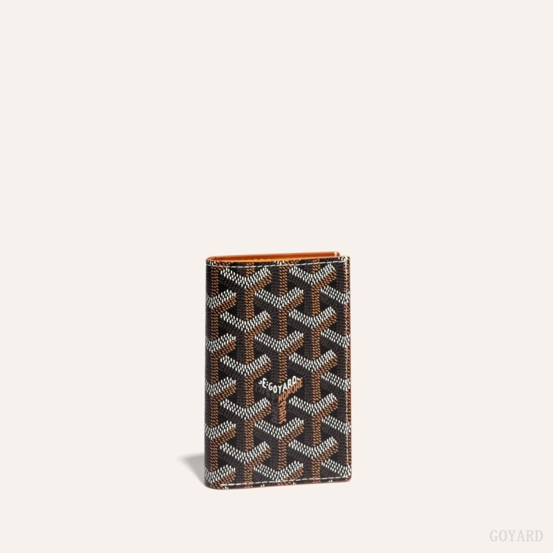 Goyard SAINT-PIERRE CARD WALLET Black / Brown | GGMH6519