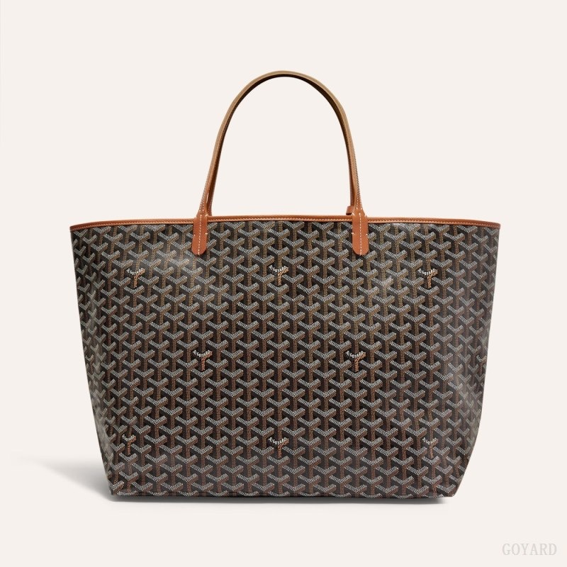 Goyard SAINT LOUIS GM BAG Black / Brown | QDRN1201