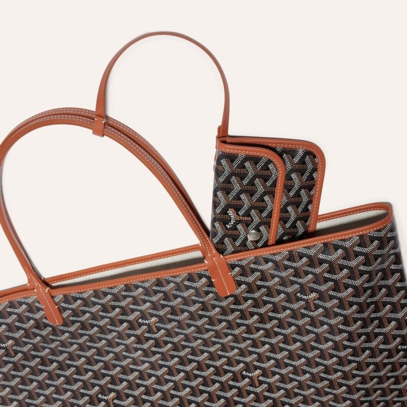 Goyard SAINT LOUIS GM BAG Black / Brown | QDRN1201