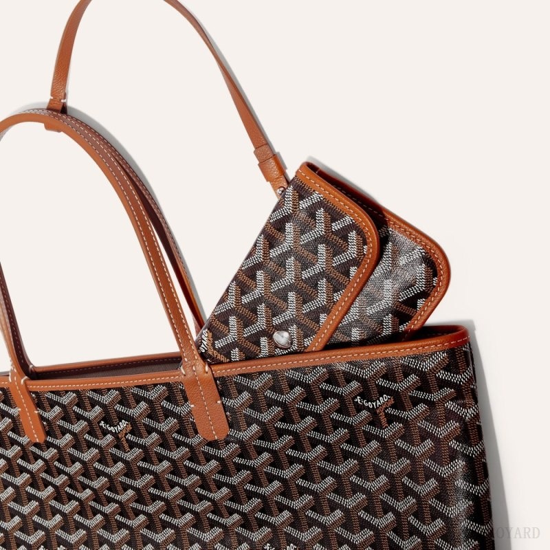 Goyard SAINT LOUIS PM BAG Black / Brown | IHMT8023