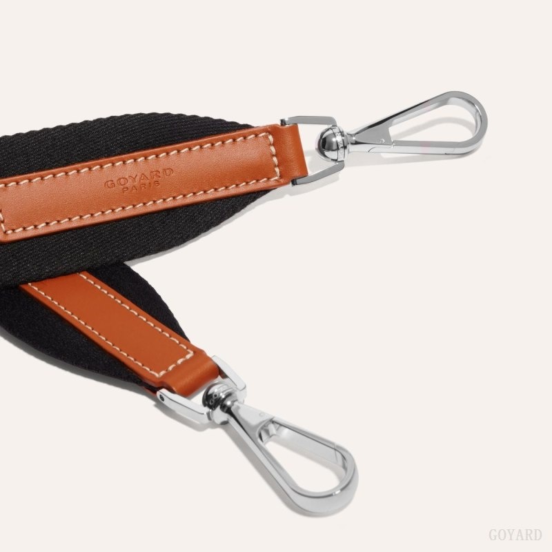 Goyard SANGLE MM STRAP Black / Brown | TVLY3924