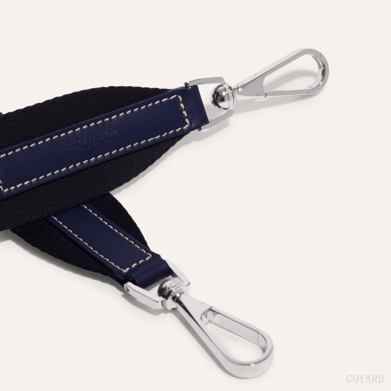 Goyard SANGLE MM STRAP Navy Blue | UEJN6674