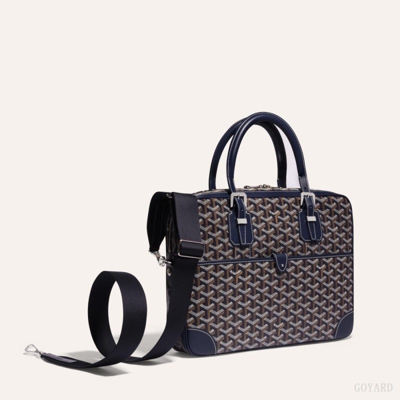 Goyard SANGLE MM STRAP Navy Blue | UEJN6674