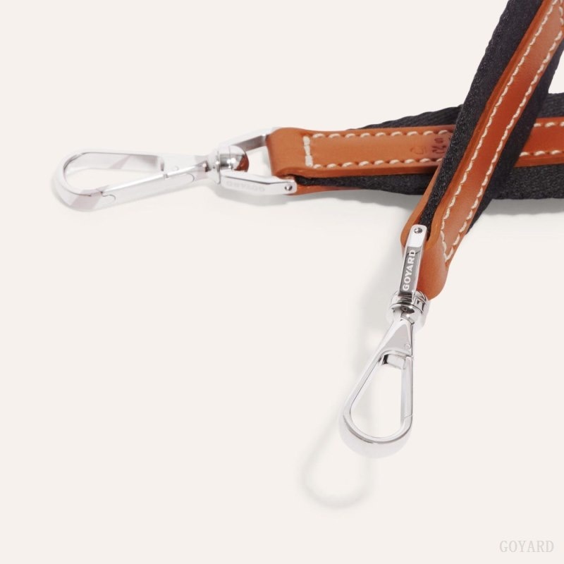 Goyard SANGLE PM STRAP Black / Brown | QERD6837