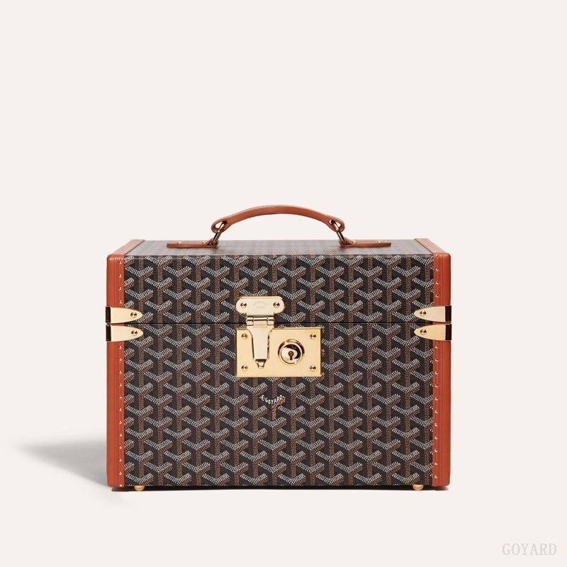 Goyard SARDAIGNE VANITY CASE Black / Brown | ADGI5208