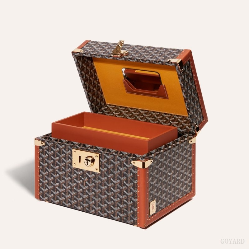 Goyard SARDAIGNE VANITY CASE Black / Brown | ADGI5208