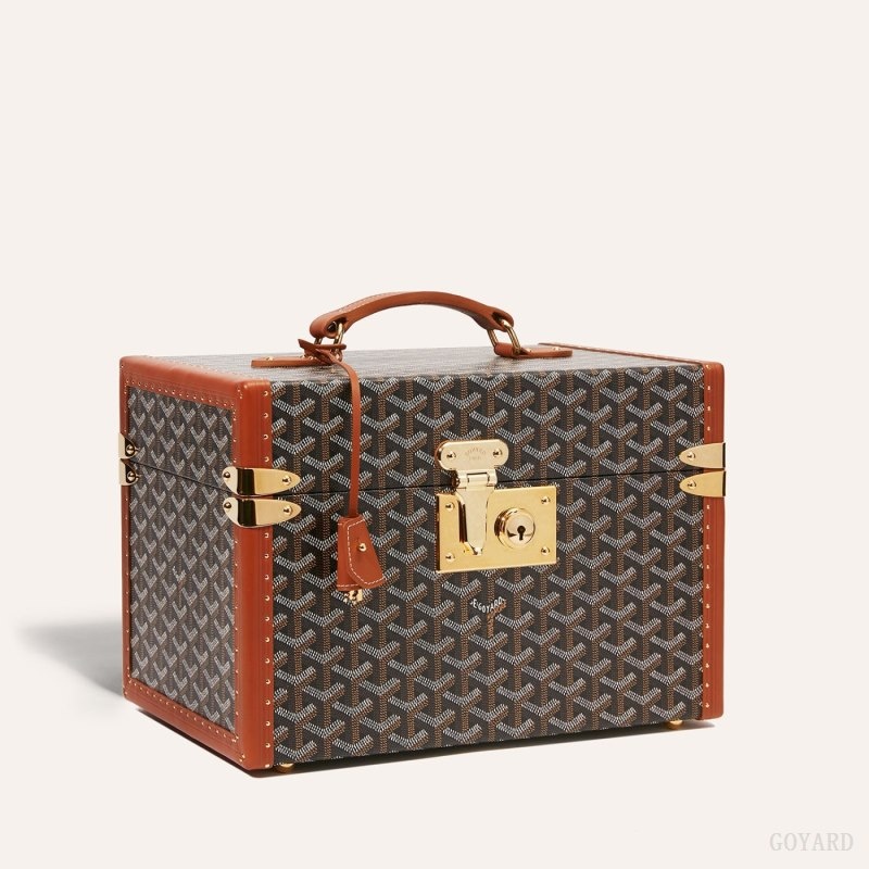 Goyard SARDAIGNE VANITY CASE Black / Brown | ADGI5208