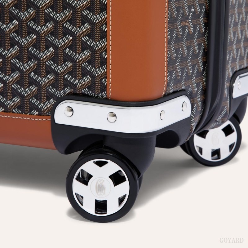 Goyard SATOLAS GM ROLLING SUITCASE Black / Brown | DBRR4233