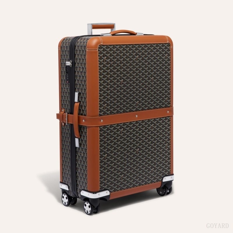 Goyard SATOLAS GM ROLLING SUITCASE Black / Brown | DBRR4233