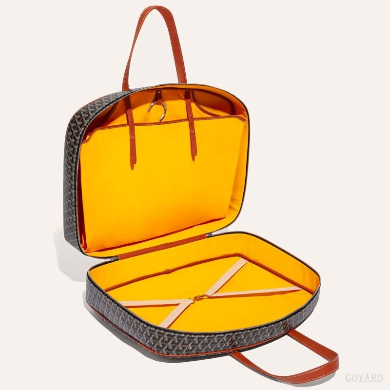 Goyard SAVILE ROW GARMENT BAG Black / Brown | UGEB2755