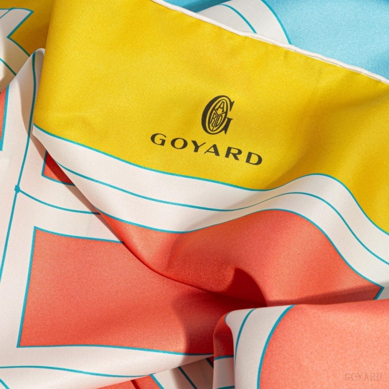 Goyard SCARF N°4 Orange / Blue / Yellow | EAVK3393