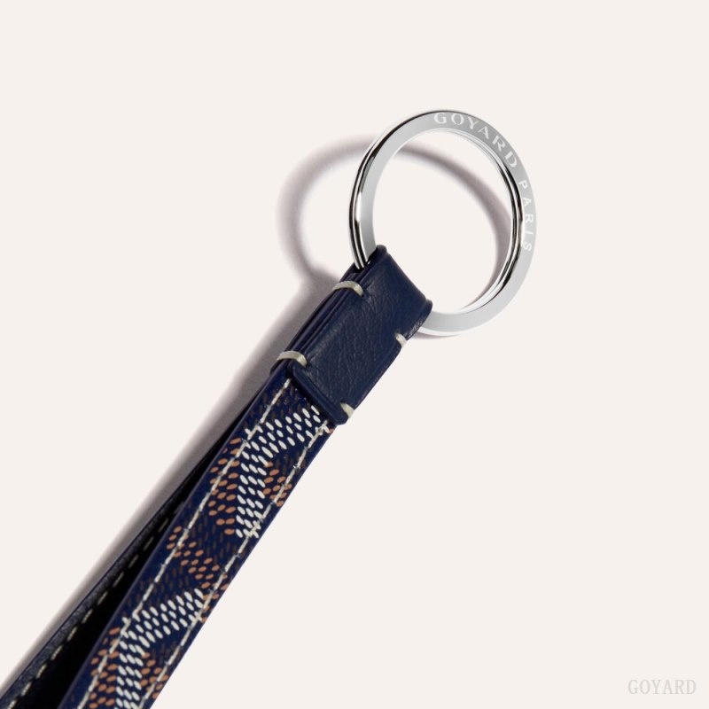 Goyard SESAME KEY RING Navy Blue | CEXM4963