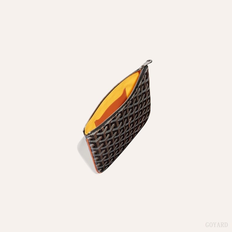 Goyard SÉNAT MINI WALLET Black / Brown | XFHX0882