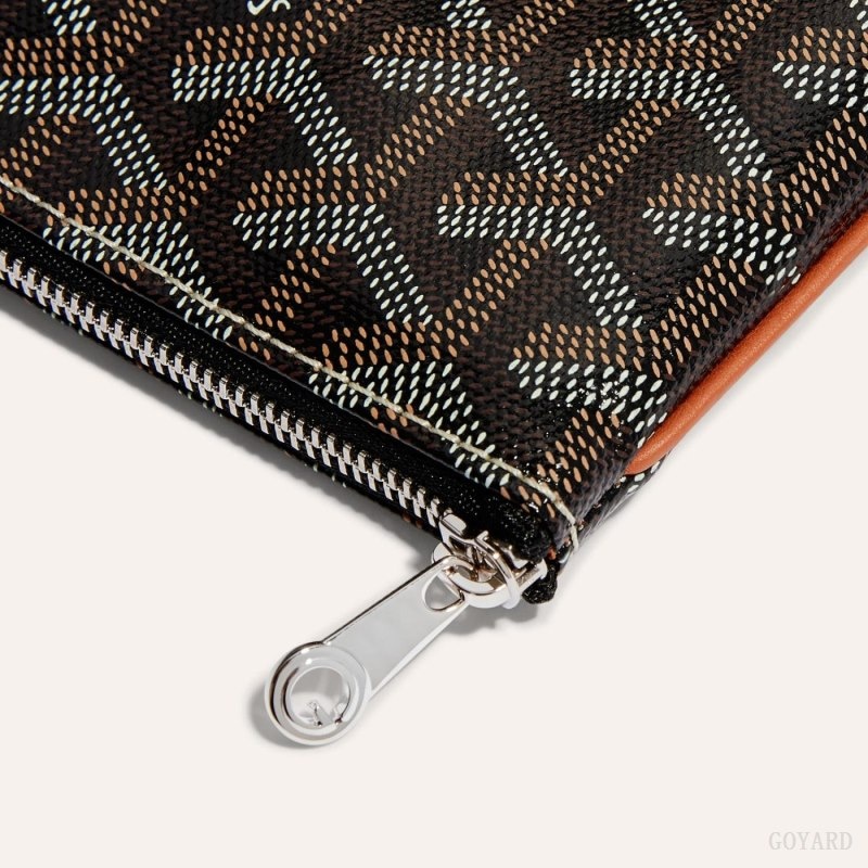 Goyard SÉNAT MINI WALLET Black / Brown | XFHX0882