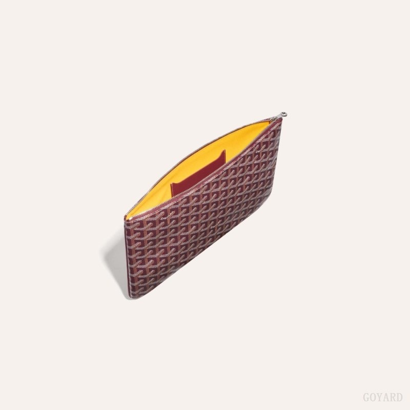 Goyard SÉNAT MM POCKET Burgundy | YGKD7982