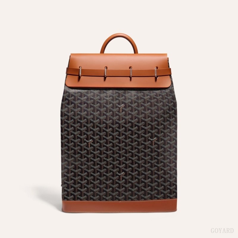 Goyard STEAMER PM BAG Black / Brown | NCDJ3620