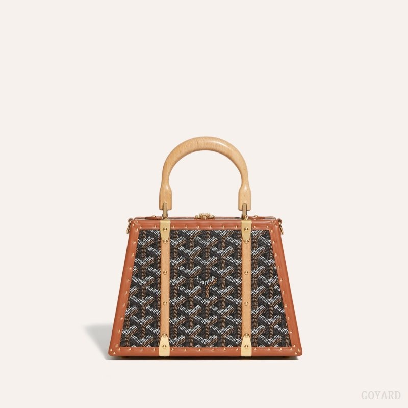 Goyard Saïgon Mini Trunk Bag Black / Brown | BJUW1049