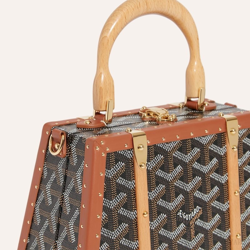 Goyard Saïgon Mini Trunk Bag Black / Brown | BJUW1049