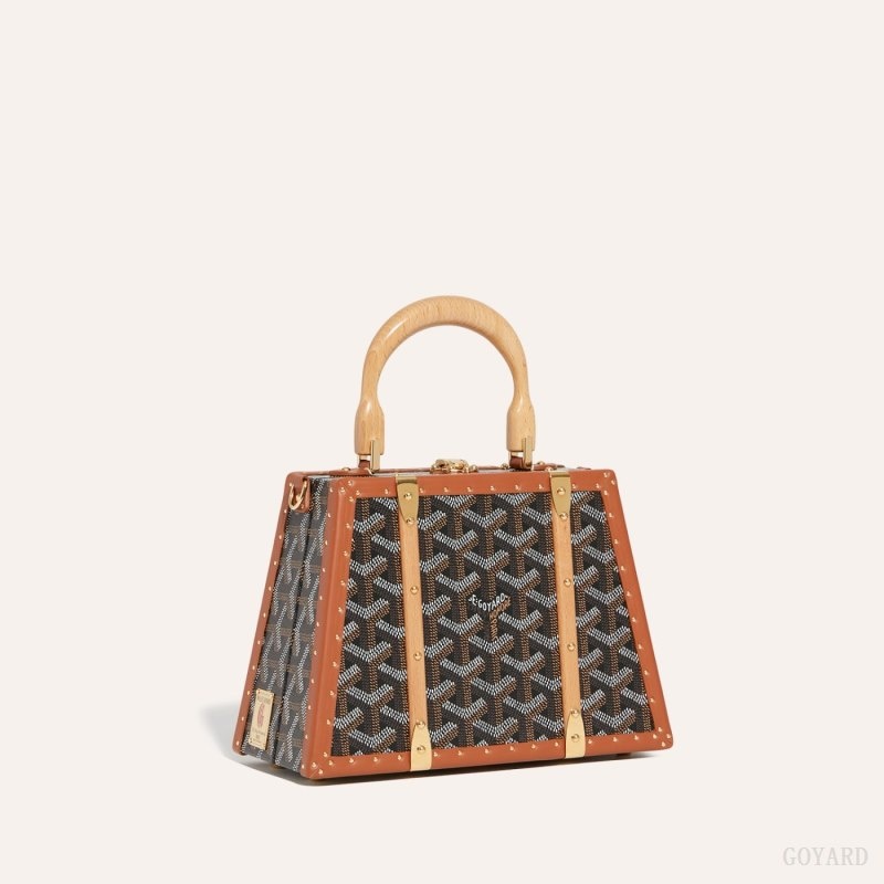 Goyard Saïgon Mini Trunk Bag Black / Brown | BJUW1049