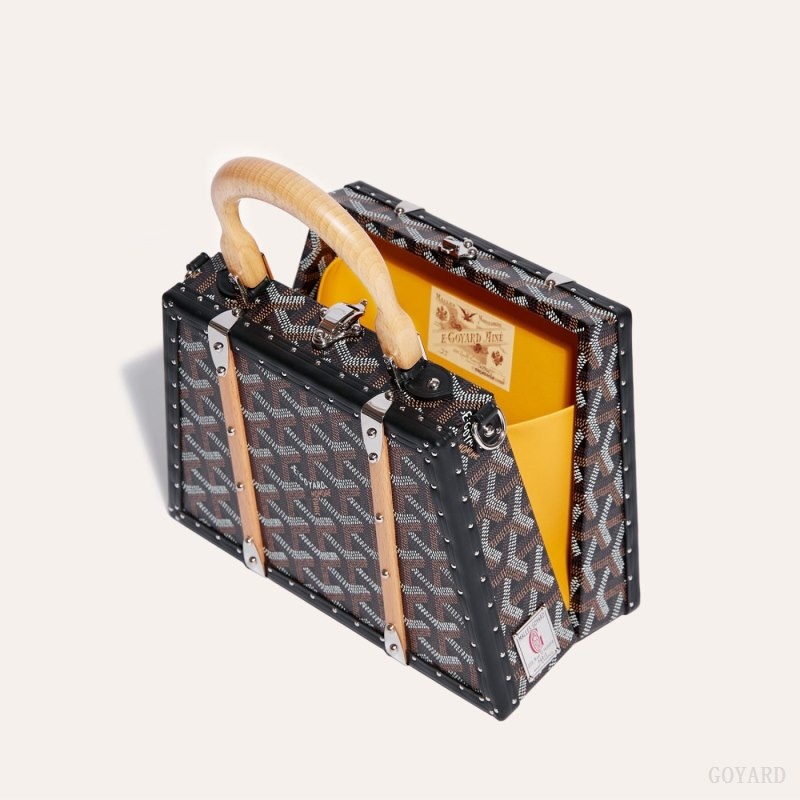 Goyard Saïgon Mini Trunk Bag Black | FMRQ8277