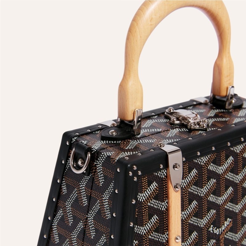 Goyard Saïgon Mini Trunk Bag Black | FMRQ8277