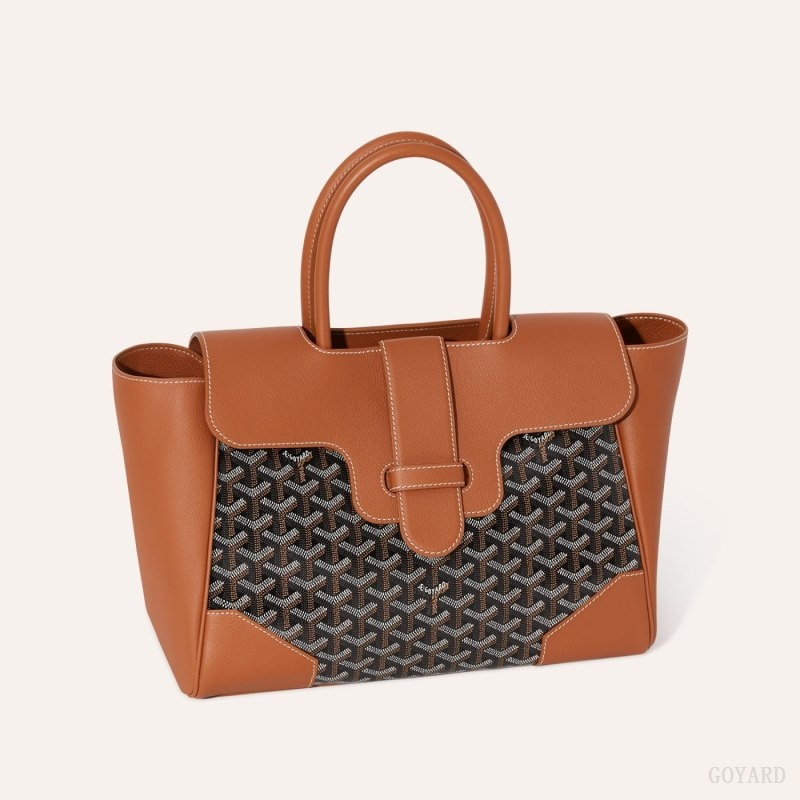 Goyard Saïgon tote bag Black / Brown | FLFZ2878