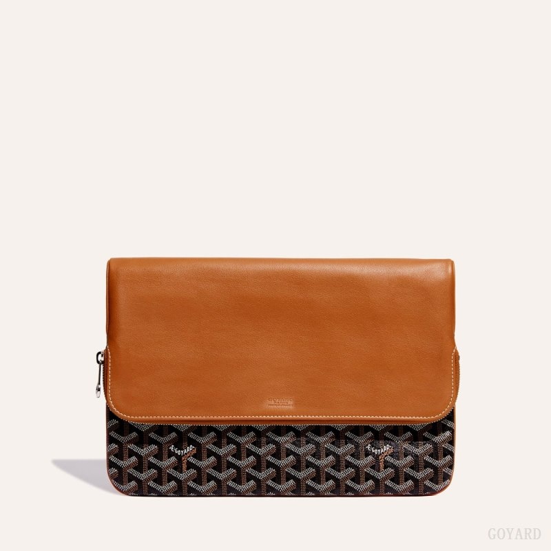 Goyard Sainte-Marie GM Clutch Black / Brown | OBIS4793