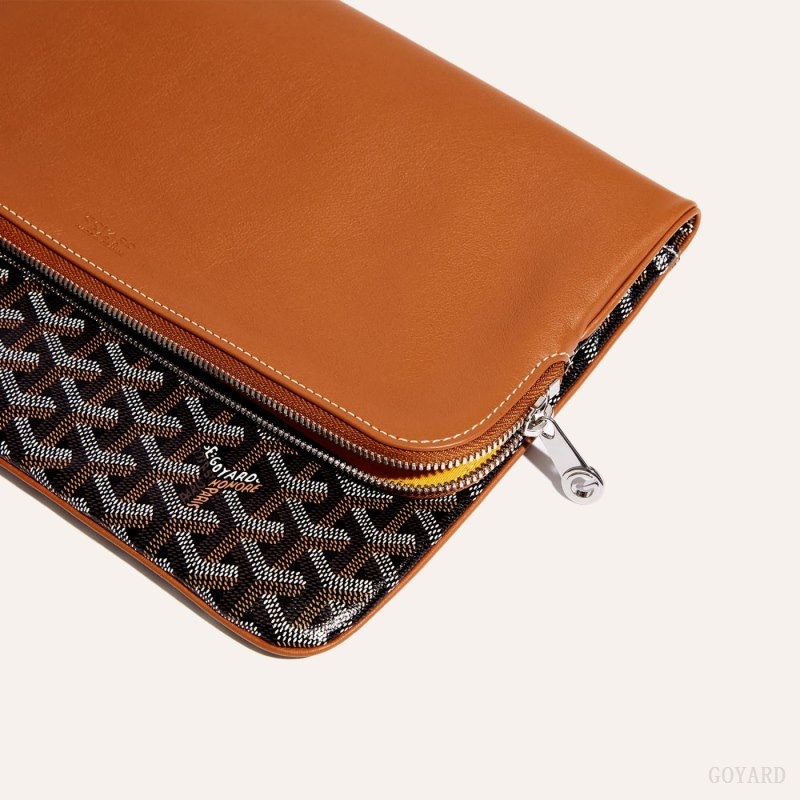 Goyard Sainte-Marie GM Clutch Black / Brown | OBIS4793