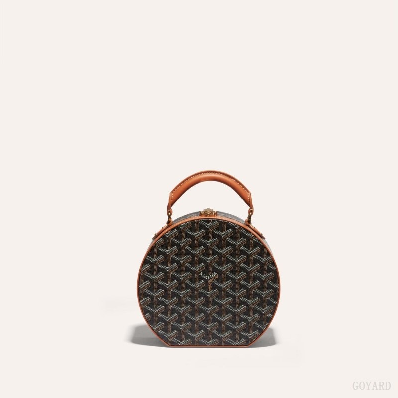 Goyard THE ALTO HATBOX TRUNK BAG Black / Brown | FJBK8859