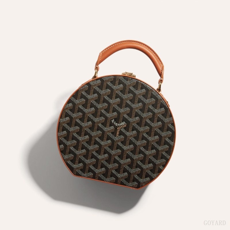 Goyard THE ALTO HATBOX TRUNK BAG Black / Brown | FJBK8859