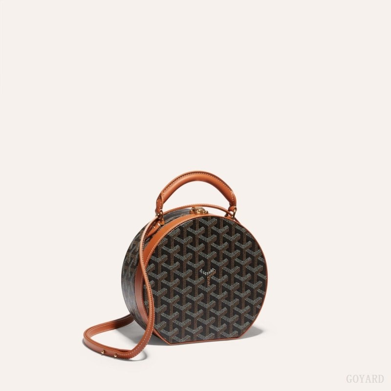 Goyard THE ALTO HATBOX TRUNK BAG Black / Brown | FJBK8859