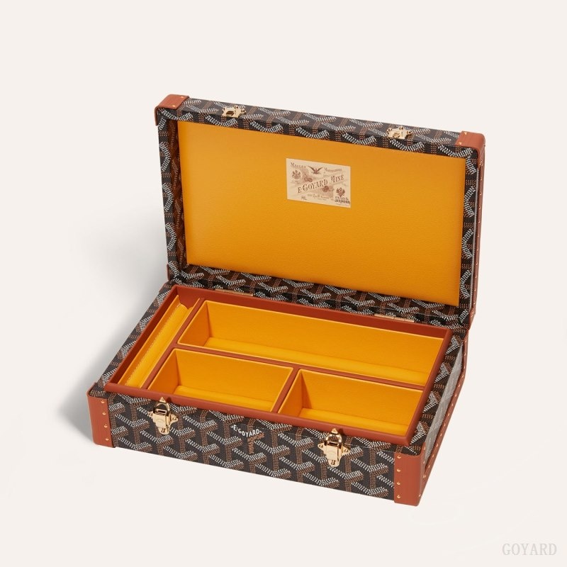 Goyard VENDÔME JEWELLERY CASE Black / Brown | FLEG6583